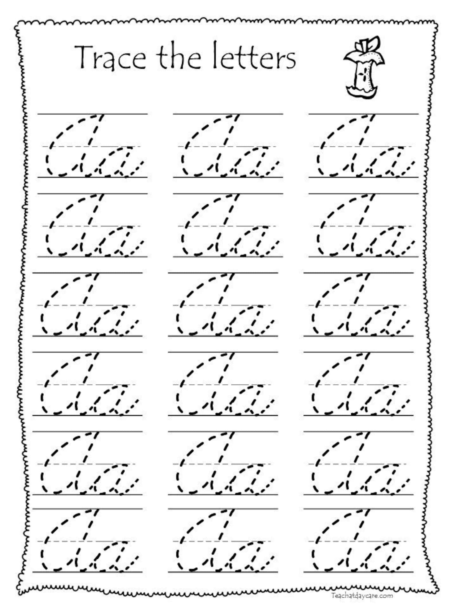 26 Printable Cursive Trace The Alphabet Worksheets 1st 4th Etsy