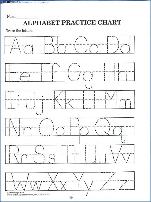 Tracing Alphabet Worksheets For 3 Year Olds