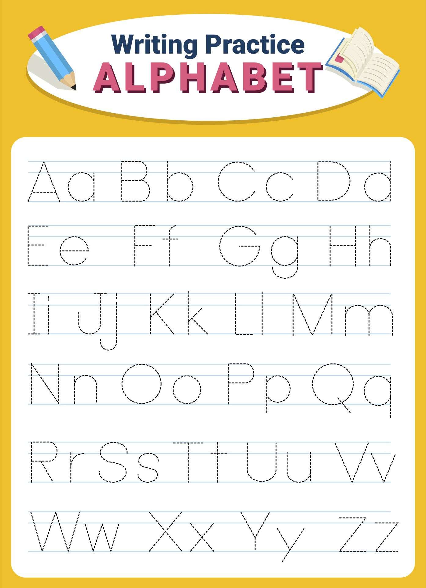 7 Best Free Printable Tracing Alphabet Letters Printablee