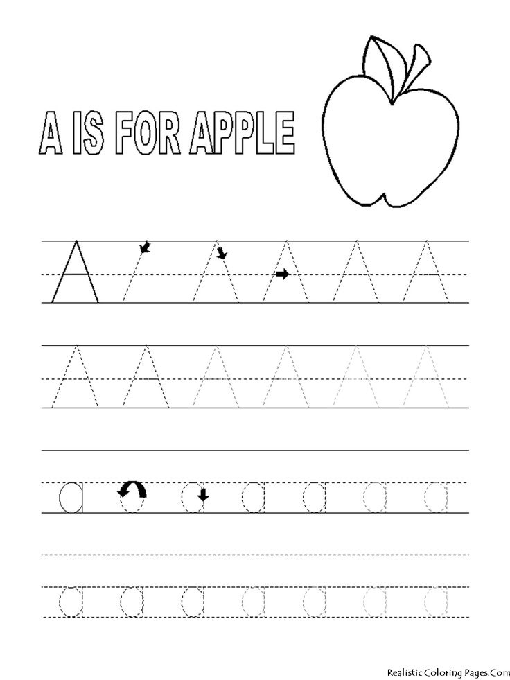 A Letters Alphabet Coloring Pages Preschool Tracing Alphabet 