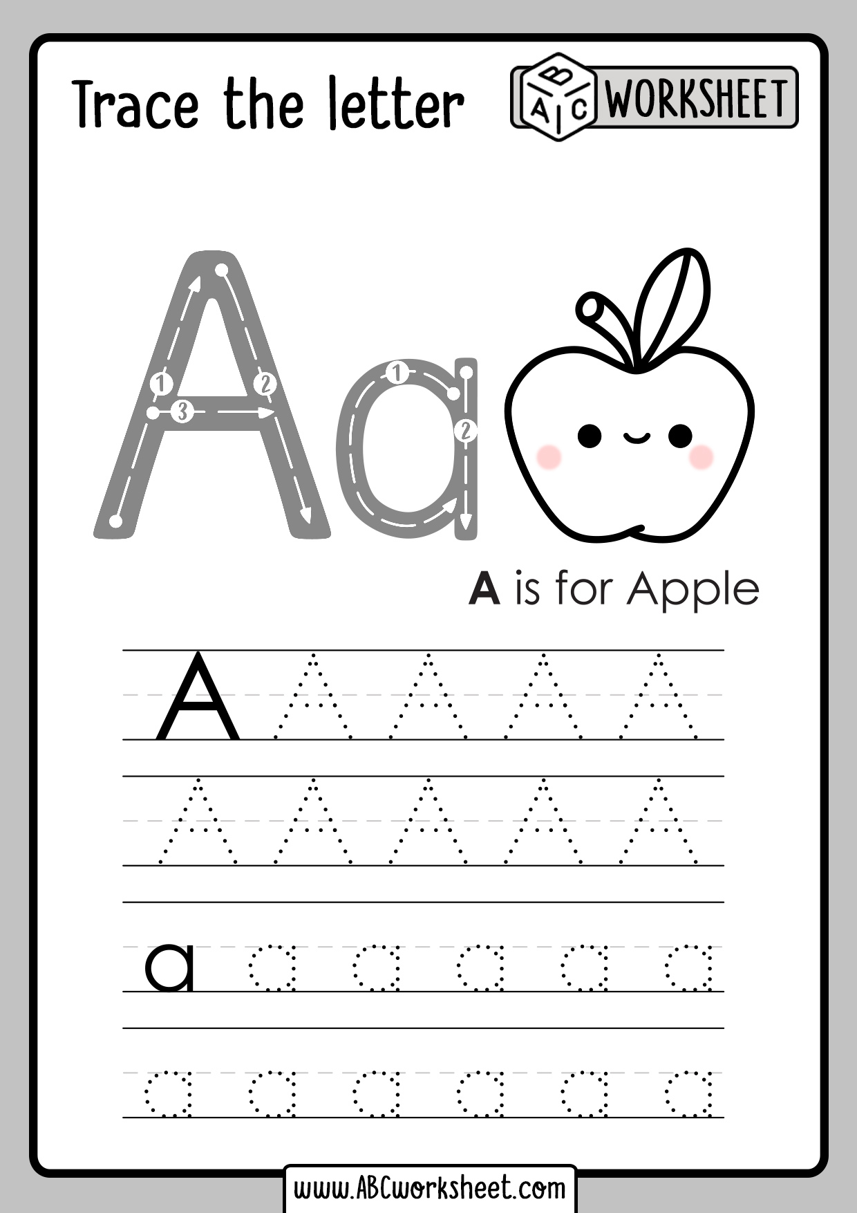 Letter Tracing Alphabet Worksheet Alphabet Tracing Worksheets