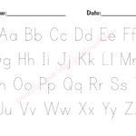 Alphabet Trace Worksheet PDF Printable
