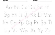 Alphabet Trace Worksheet PDF Printable