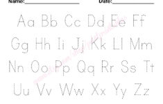 Alphabet Trace Worksheet PDF Printable