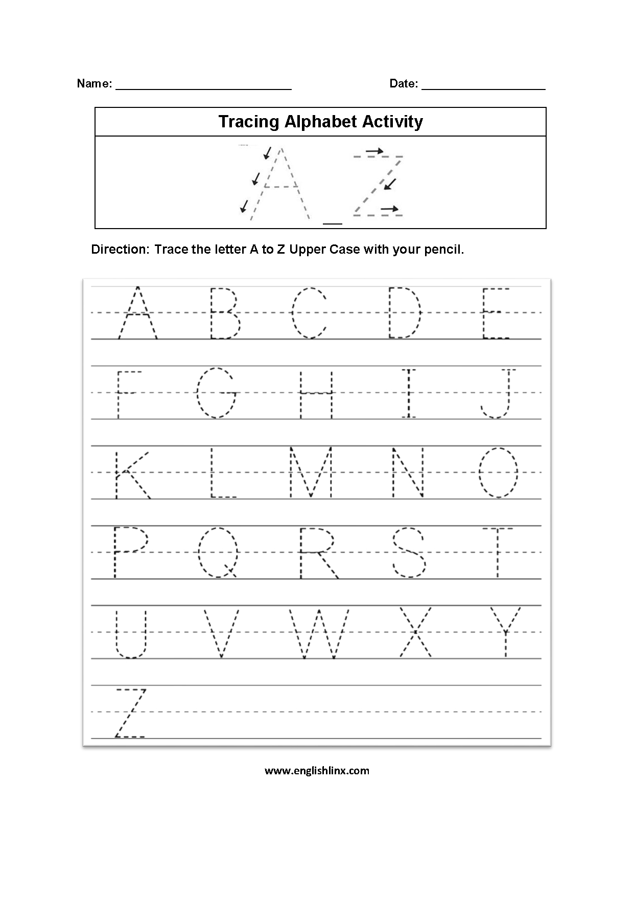 Alphabet Tracing Letters Pdf TracingLettersWorksheets