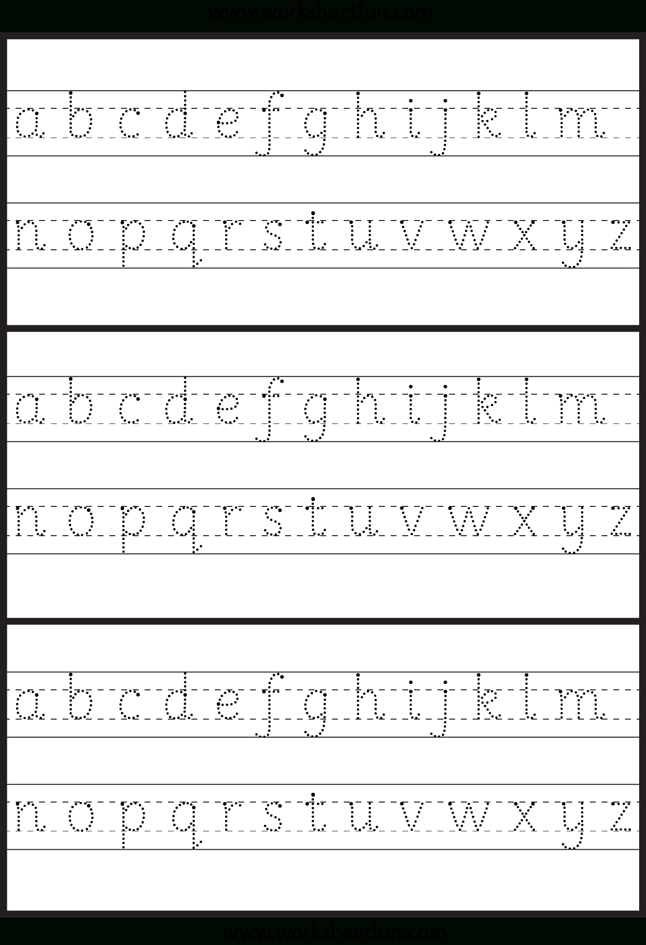 Alphabet Tracing Worksheet Small Letters TracingLettersWorksheets