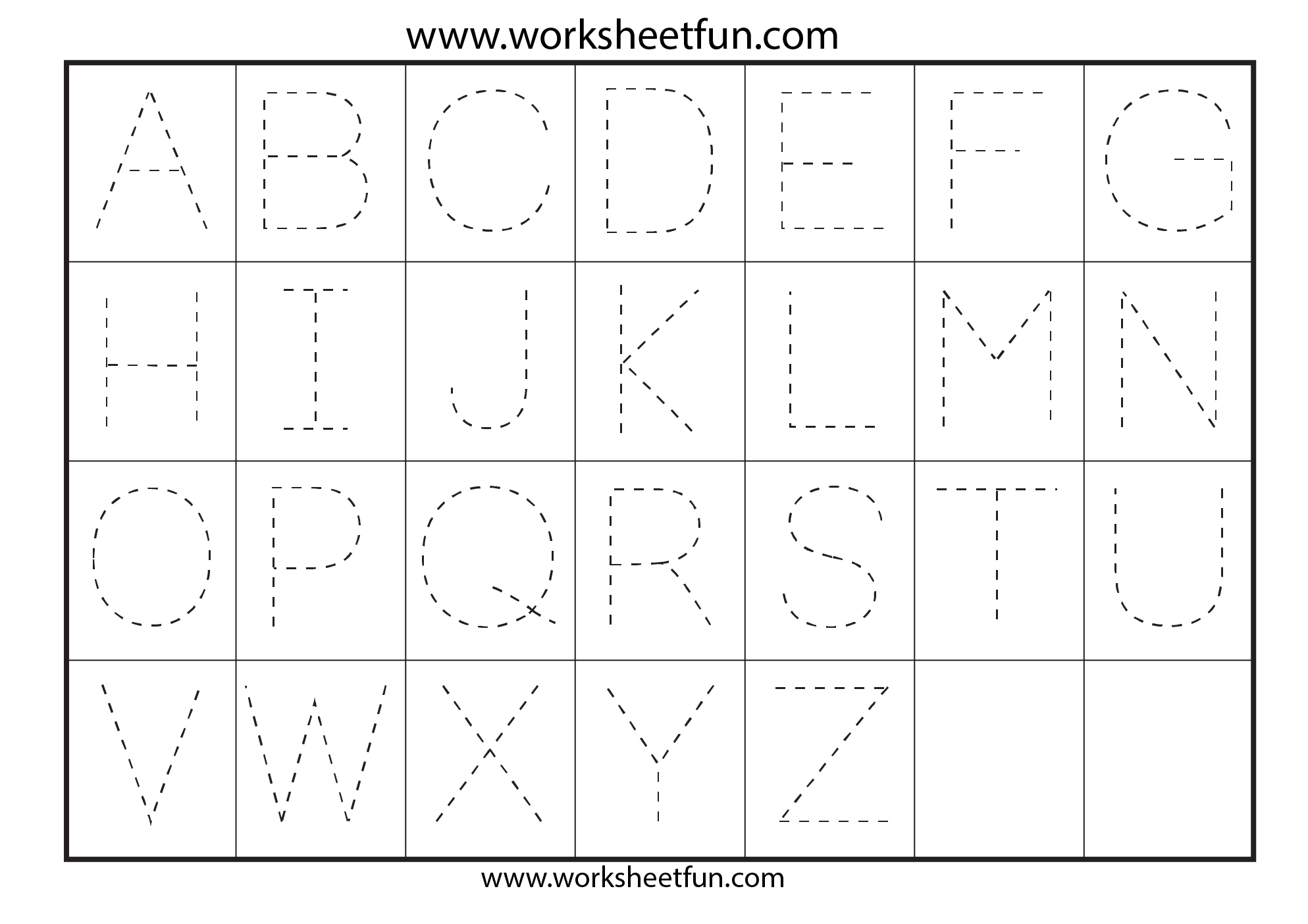 Alphabet Tracing Worksheets Capital Letters TracingLettersWorksheets