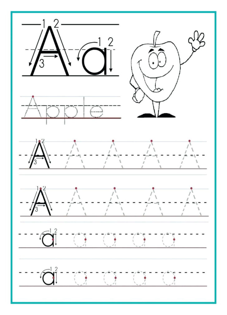 Worksheets For Kindergarten Alphabets Tracing