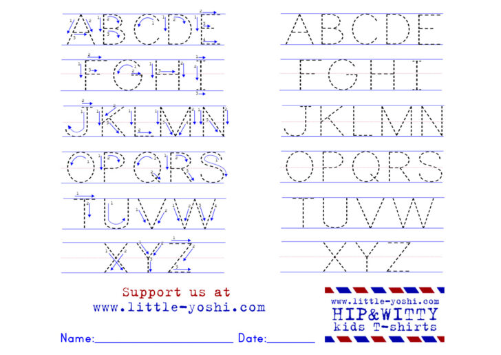 Alphabet Tracing Worksheets With Arrows