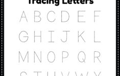 Alphabet Worksheet Tracing Letters Free Printable PDF