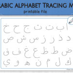 Arabic Alphabet Tracing Mat Printable Arabic Letters Arabic Etsy In