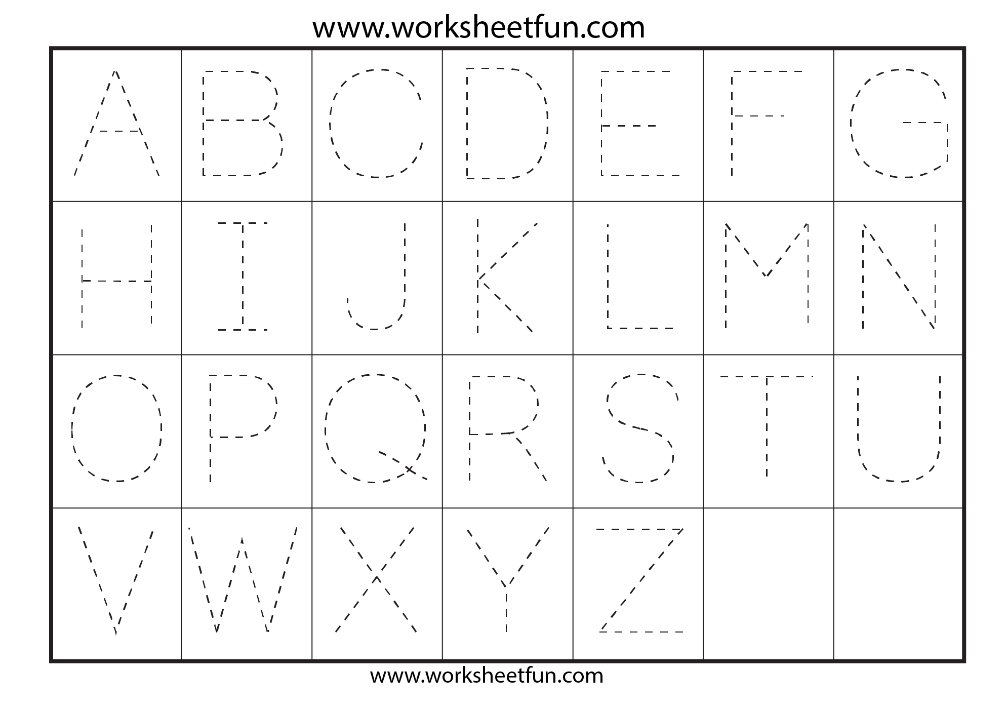 Big Letters Alphabet Tracing Sheets TracingLettersWorksheets