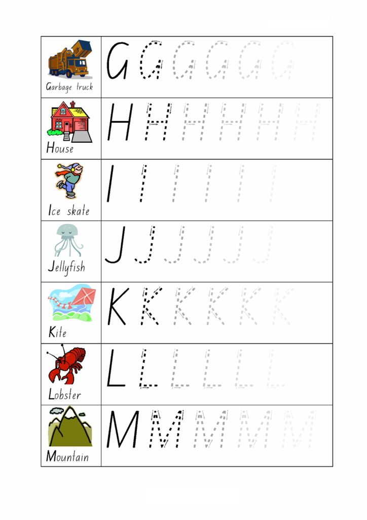 Capital Alphabets Tracing Worksheets Printable