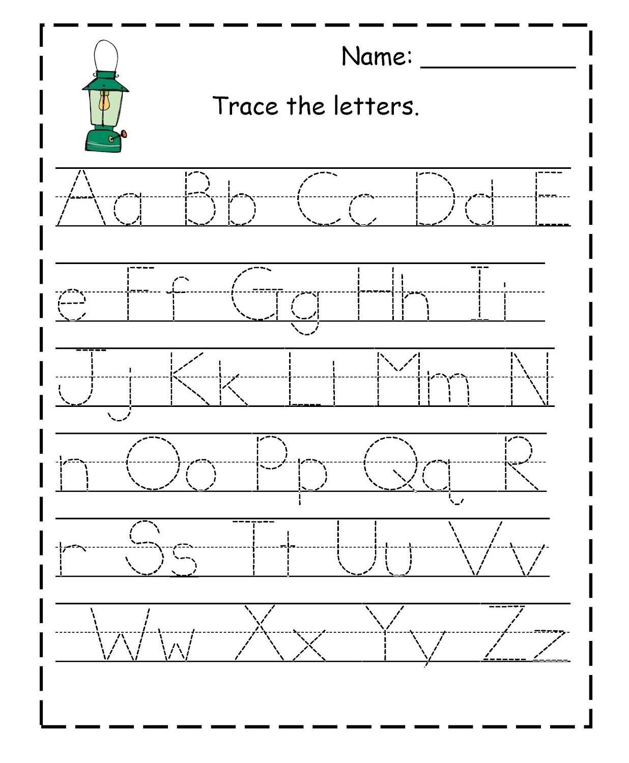 Create Your Own Tracing Letters Worksheets Name Tracing Generator Free
