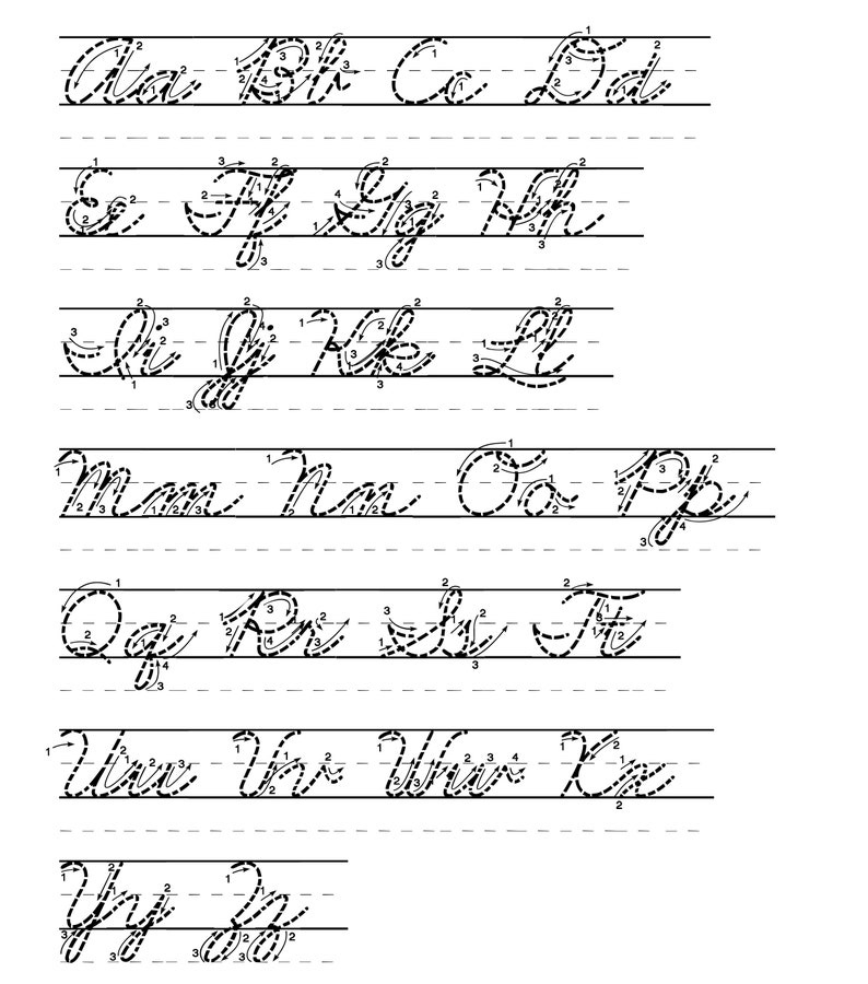 Cursive Alphabet Traceable Worksheets | Alphabet Tracing Worksheets