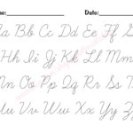 Cursive Alphabet Trace Worksheet PDF Printable Etsy