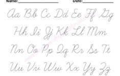Cursive Alphabet Trace Worksheet PDF Printable Etsy
