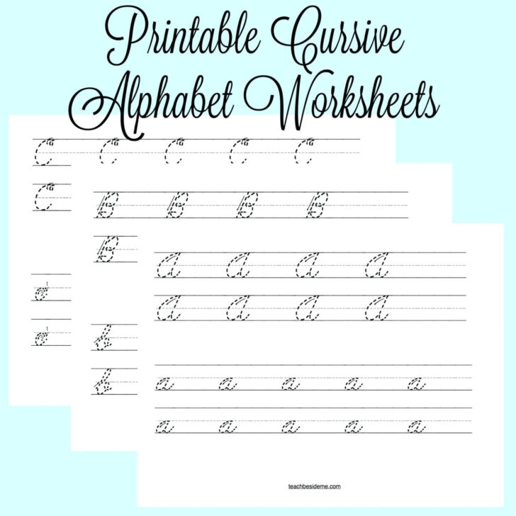 Cursive Alphabet Trace Sheet