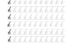 Cursive Letter K Traceable Worksheet JessicaLynette Cursive