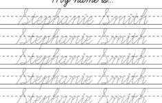 Custom Cursive Name Practice Worksheets Writing Worksheets Etsy