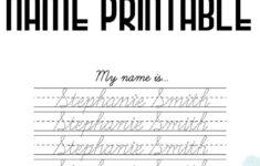 Custom Cursive Name Practice Worksheets Writing Worksheets Etsy