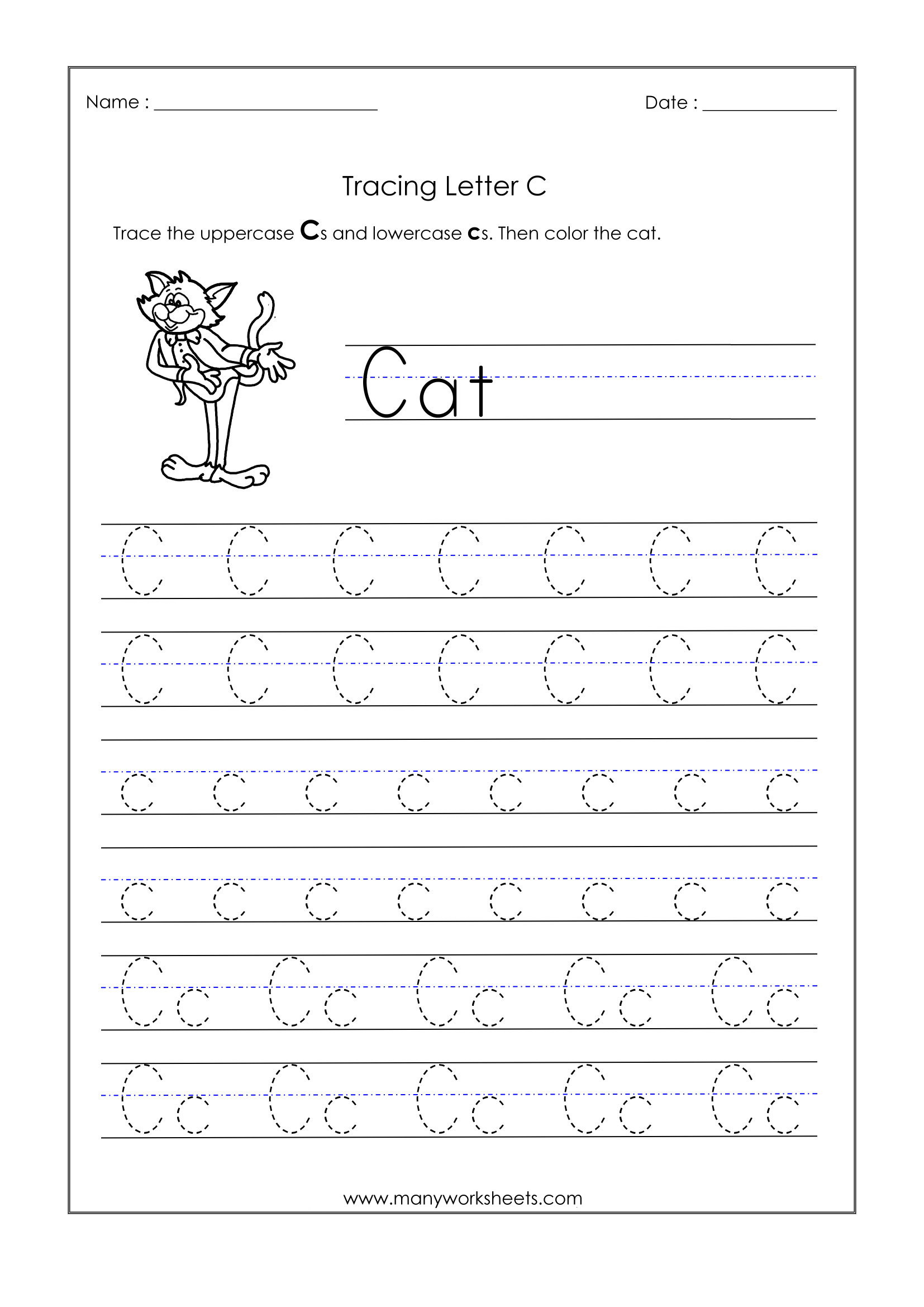 Dotted Alphabet Tracing Worksheets AlphabetWorksheetsFree