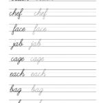 Free Beginning Cursive Writing Template Part 3 Cursive Writing