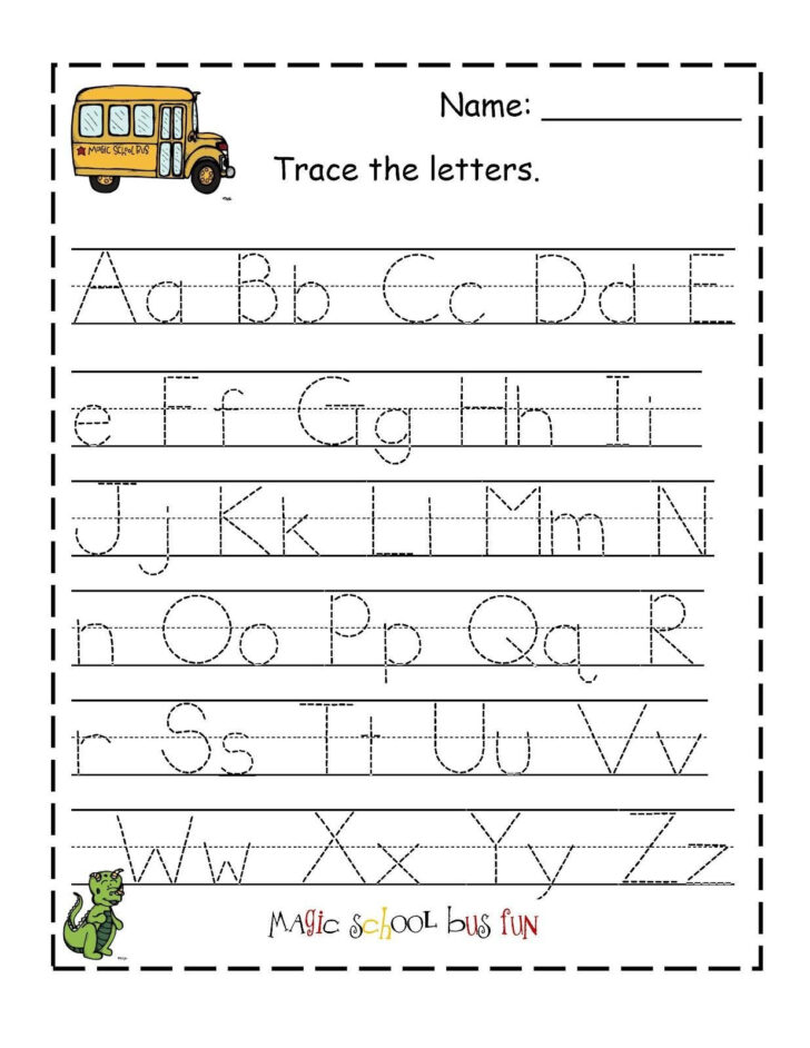 Alphabet Tracing Worksheets Kindergarten