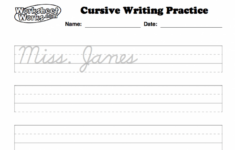 Free Printable Cursive Name Worksheets Worksheets Master
