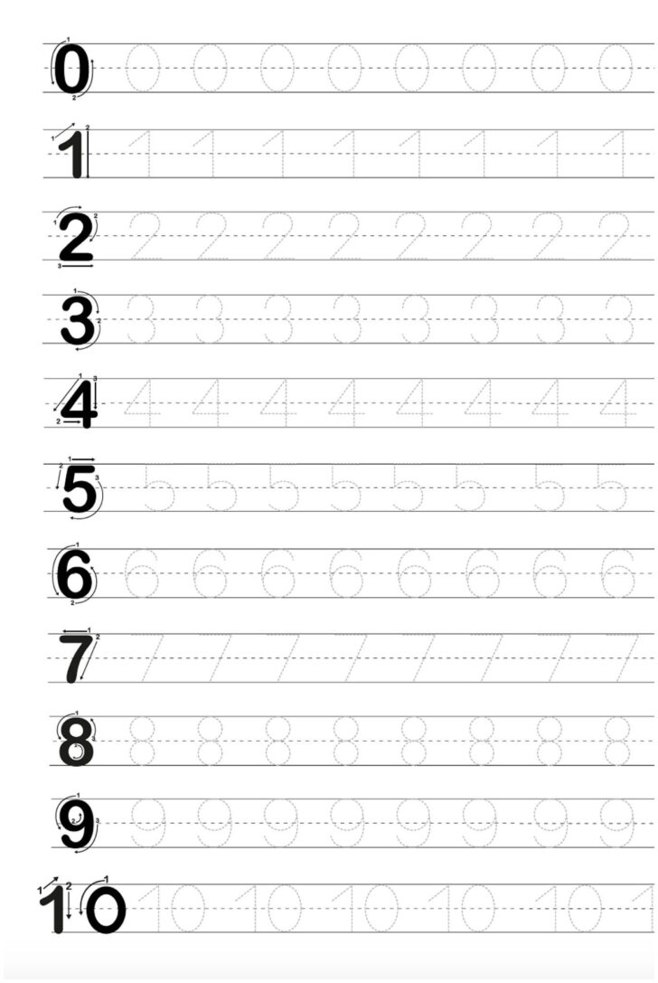 Alphabet And Number Tracing Worksheets PDF