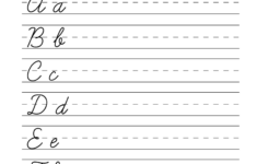Free Printable Practice Cursive Writing Worksheet