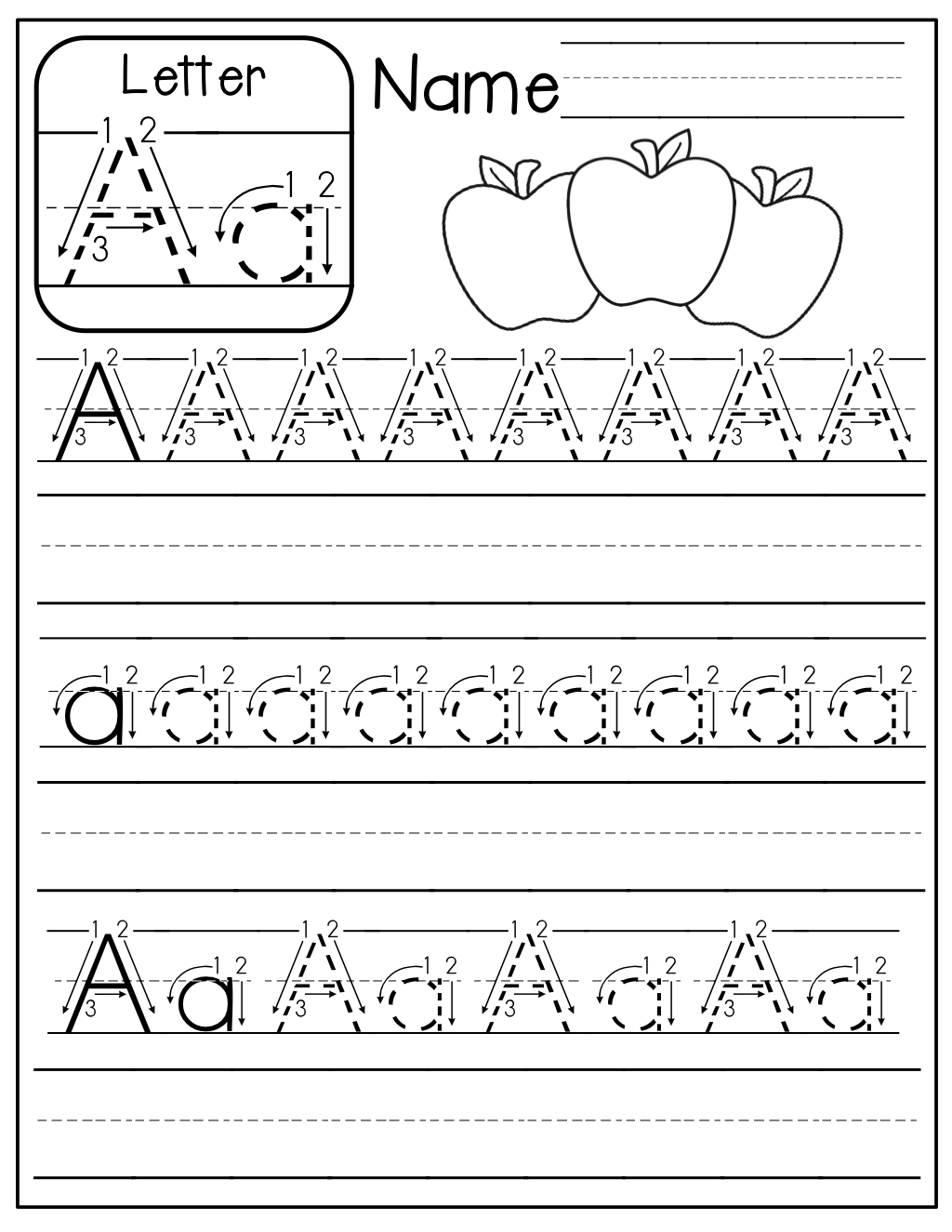 Free Tracing Letters Worksheet A Z TracingLettersWorksheets