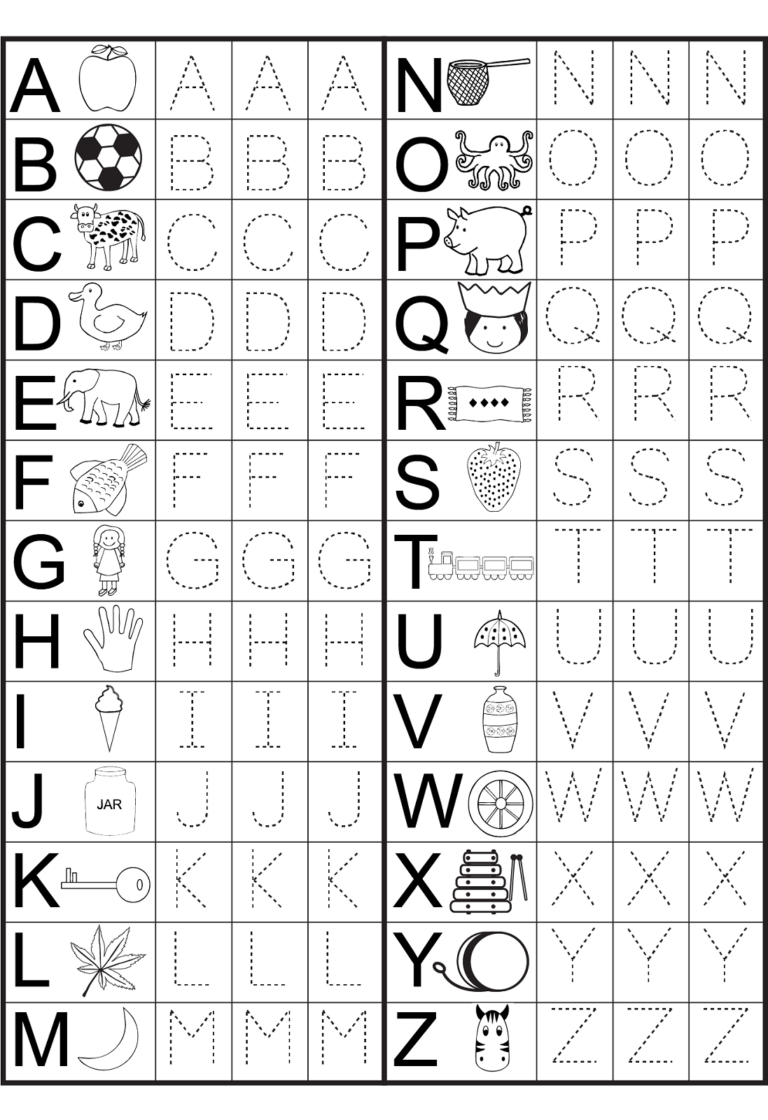 Kindergarten Alphabet Worksheets Printable Preschool Worksheets