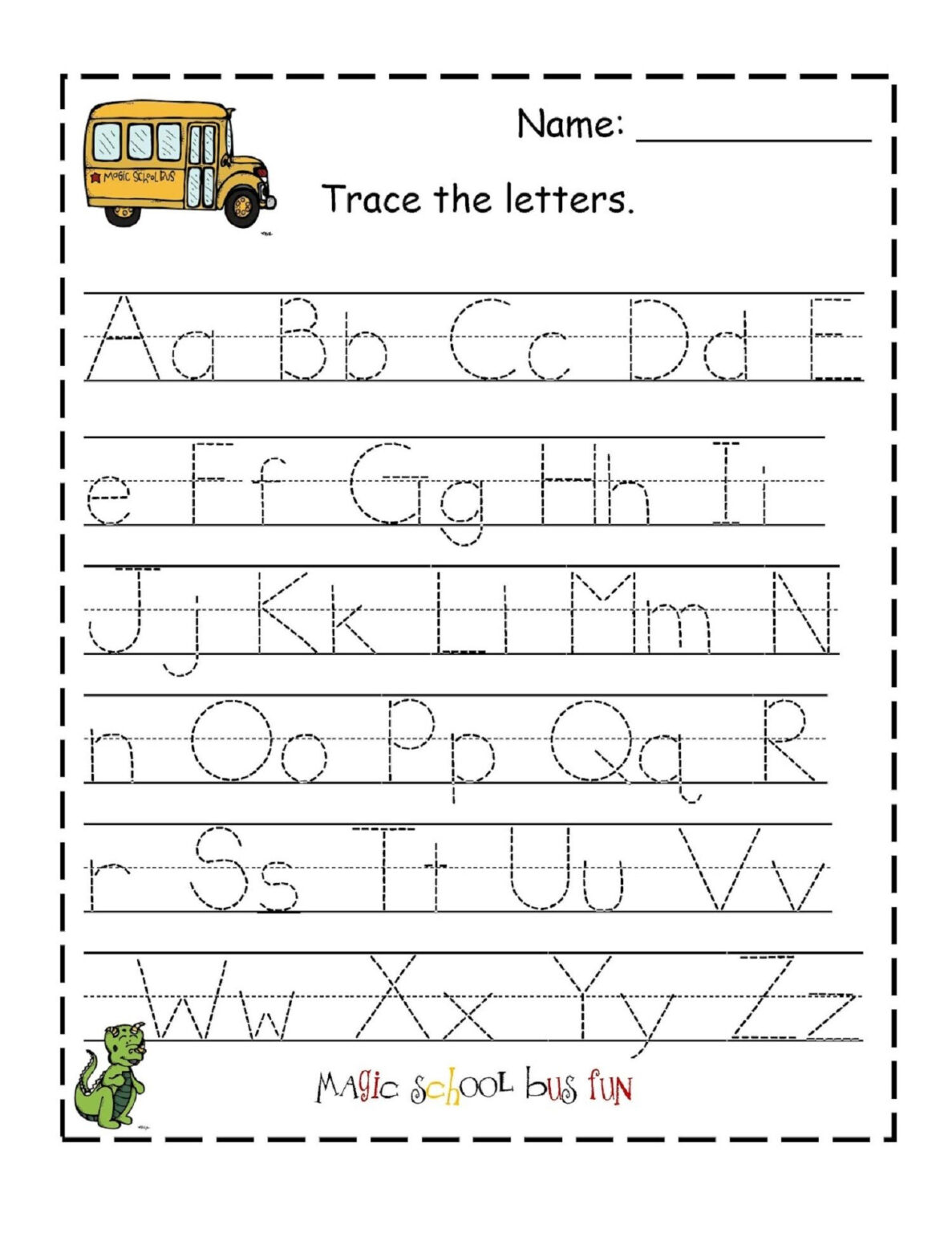 Tracing Alphabet A-Z Worksheets PDF | Alphabet Tracing Worksheets