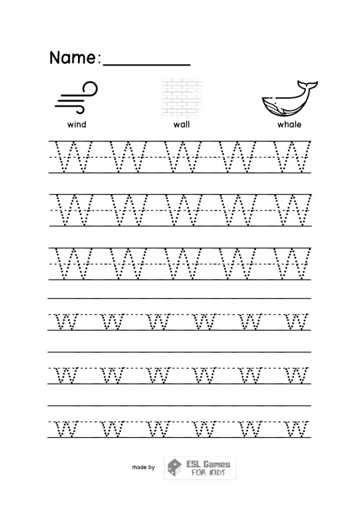 Letter Tracing Worksheets ESL Games For Kids | Alphabet Tracing Worksheets