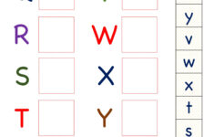 Preschool Letter Matching Cut And Paste Activity Worksheet Q To Z