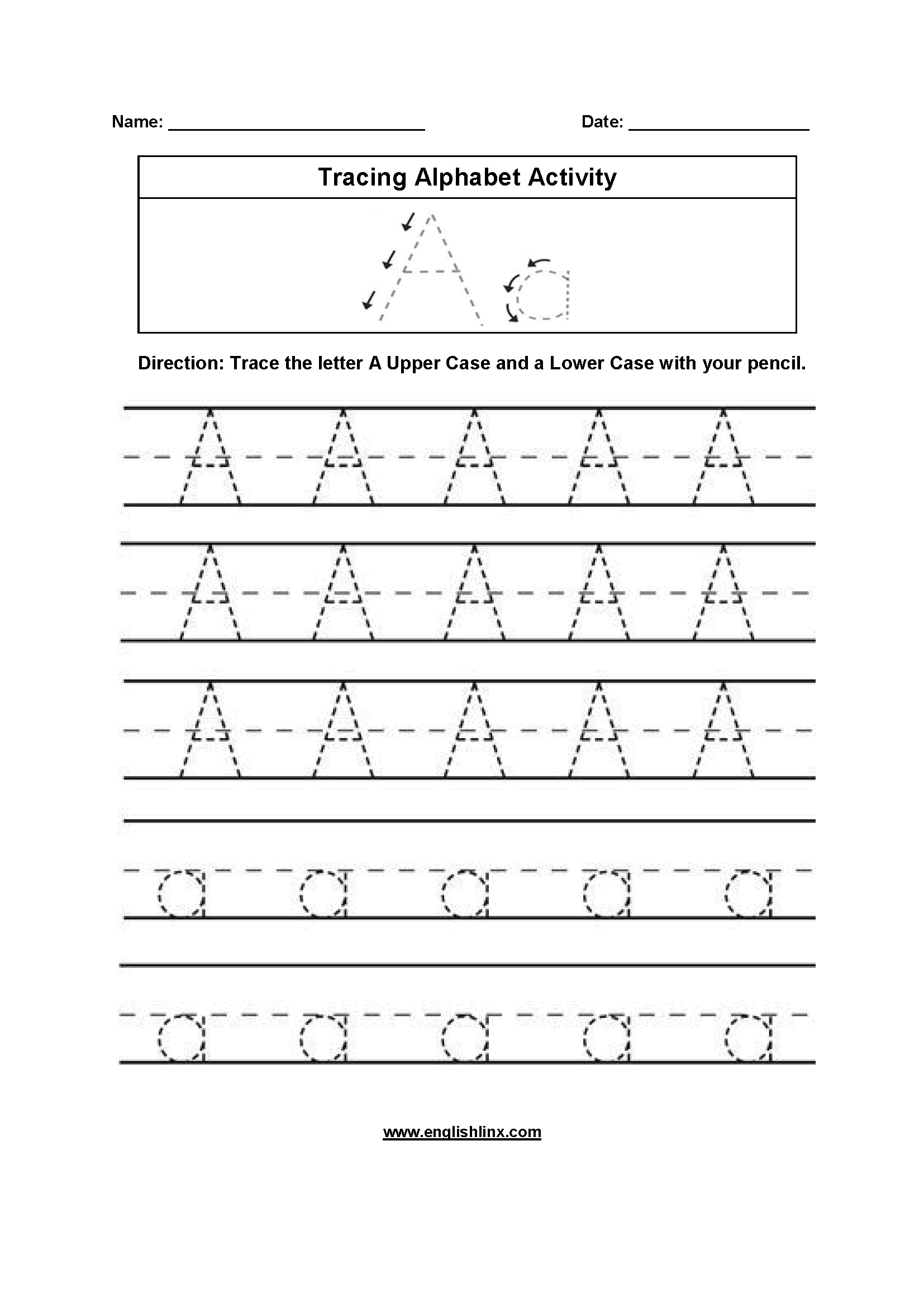 Preschool Letter Tracing Worksheets Pdf Dot To Dot Name Tracing Website