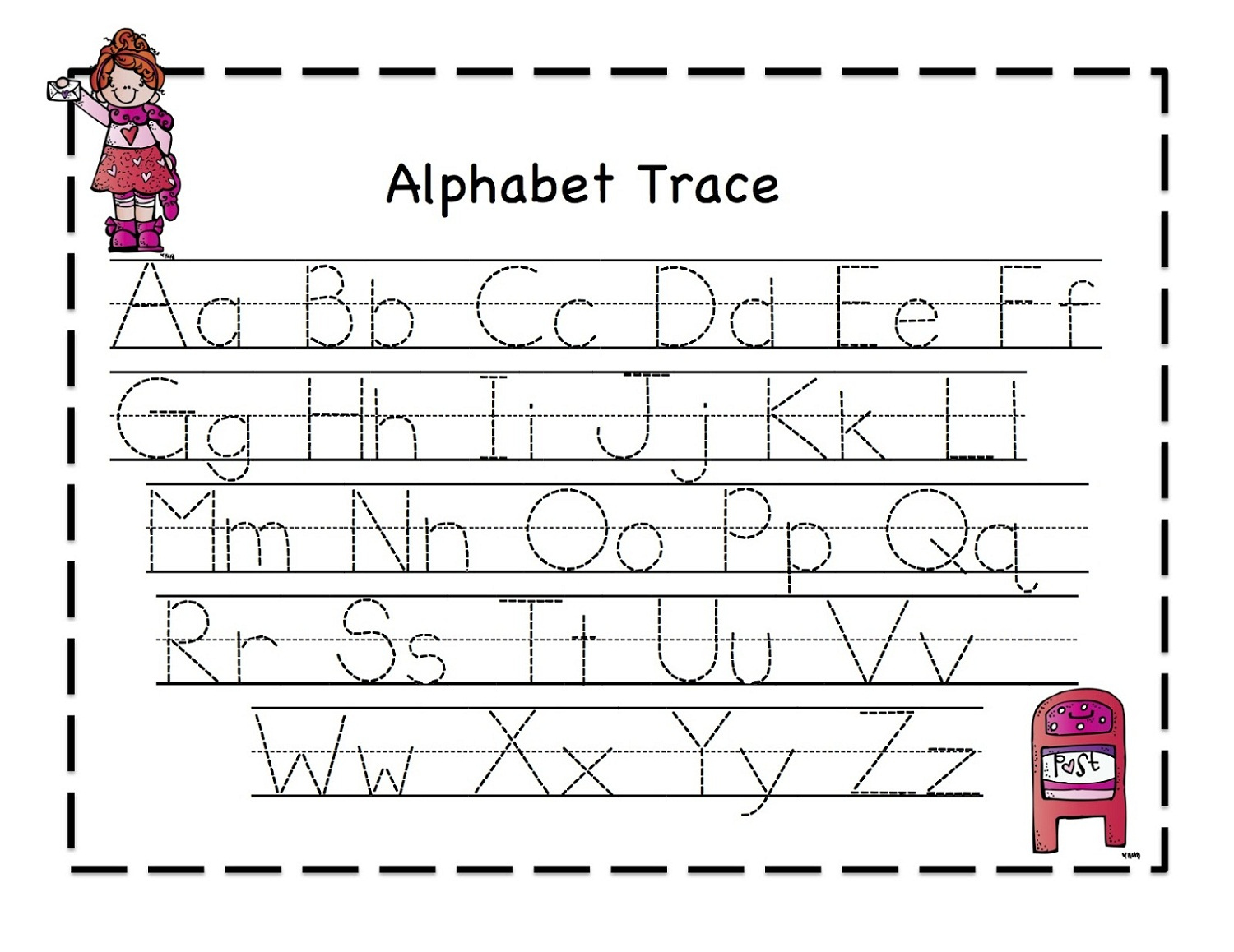 Free Letter Tracing Printable Pages Alphabet Tracing Worksheets