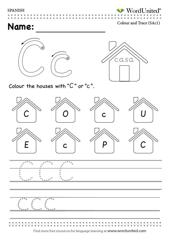 Spanish Alphabet Tracing Worksheet Alphabet Tracing Worksheets