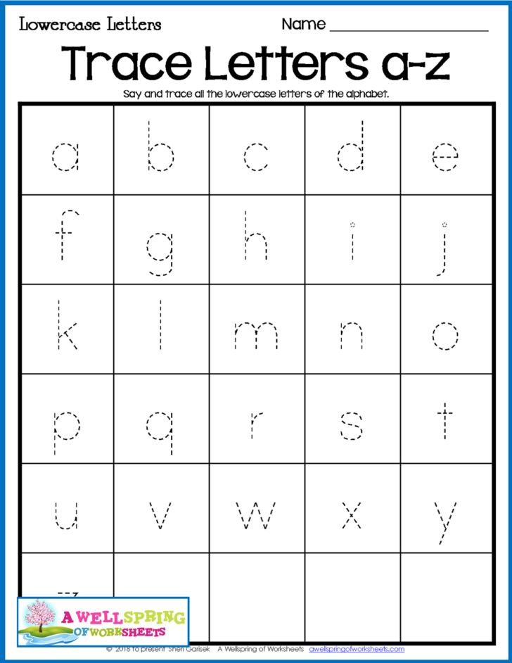Small Alphabet Tracing Worksheets