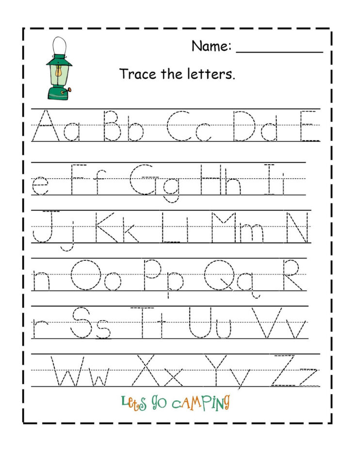 Tracing Alphabet Worksheets For Preschoolers