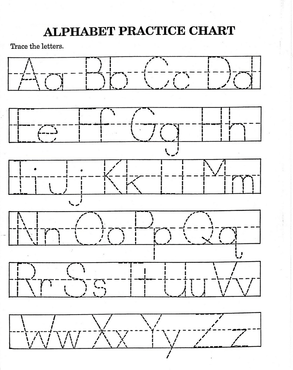 Traceable Alphabet Worksheets A Z Activity Shelter