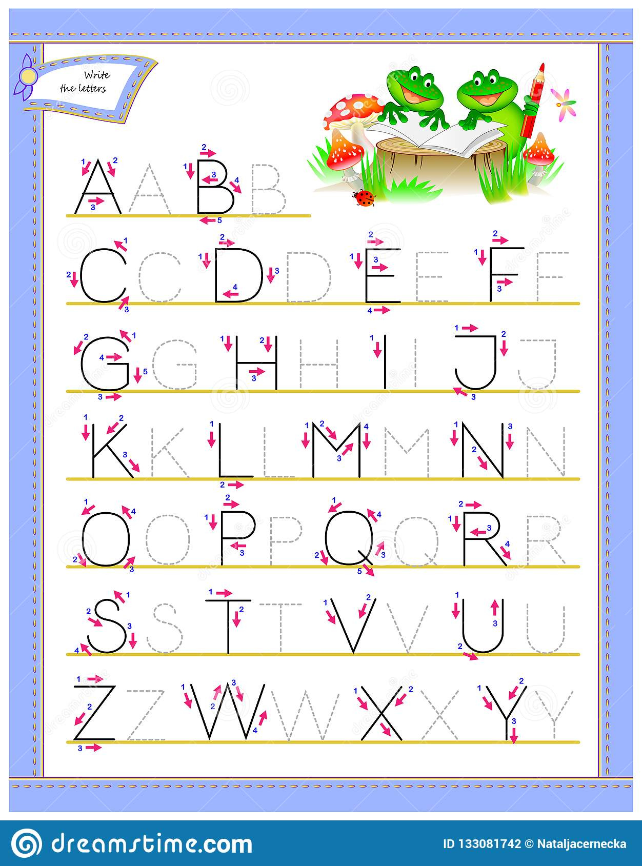 Tracing ABC Letters For Study English Alphabet Worksheet For Kids 