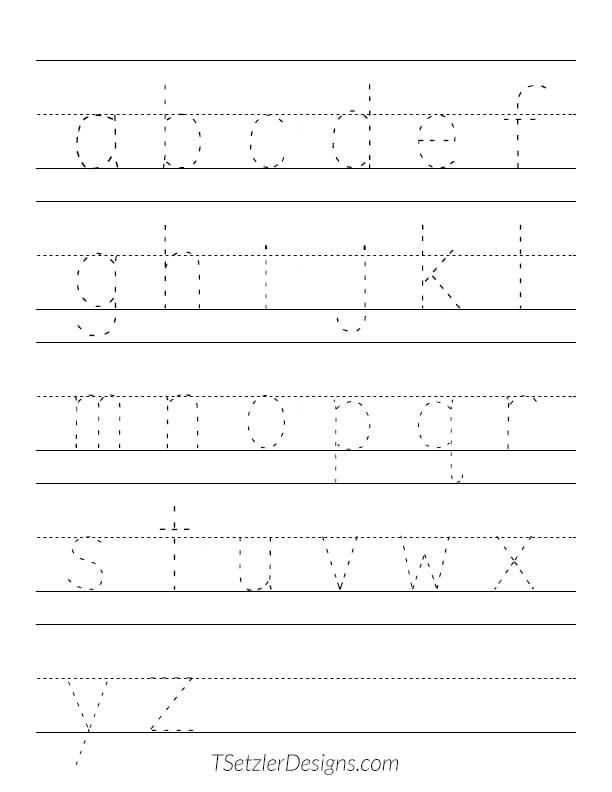 Tracing Capital And Lowercase Letters Worksheets Lowercase Letters 