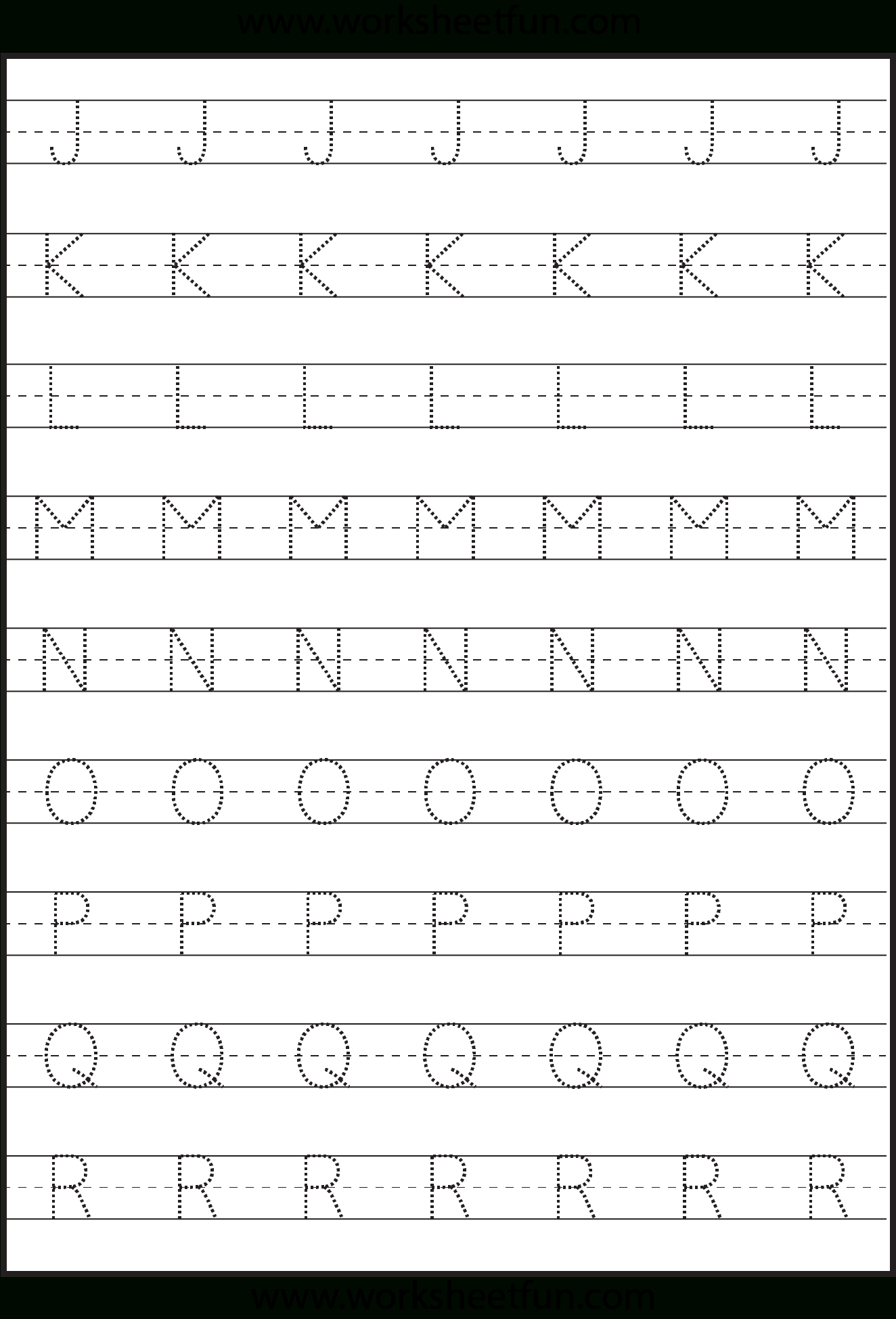 Tracing Capital Letters For Preschool TracingLettersWorksheets