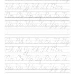 Tracing Cursive Letters Worksheets Pdf Dot To Dot Name Tracing Website