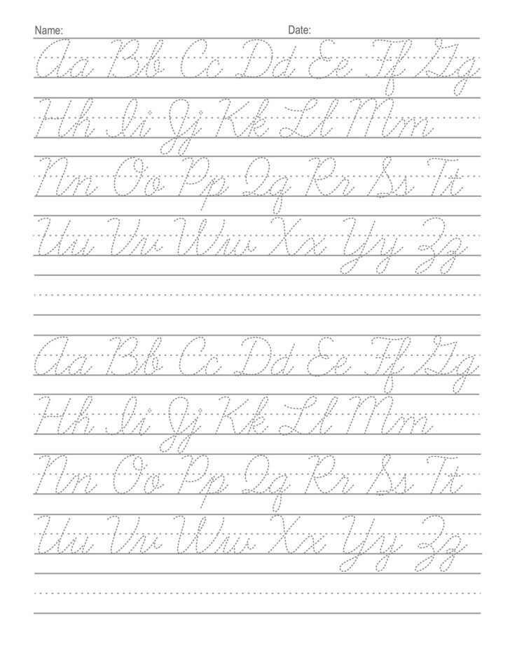 cursive letter tracing worksheets pdf | Alphabet Tracing Worksheets