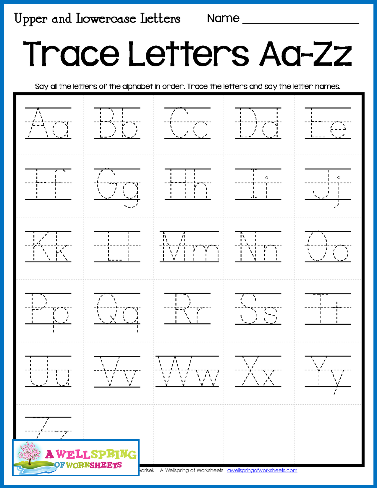 Tracing Lowercase Letters For Preschool TracingLettersWorksheets