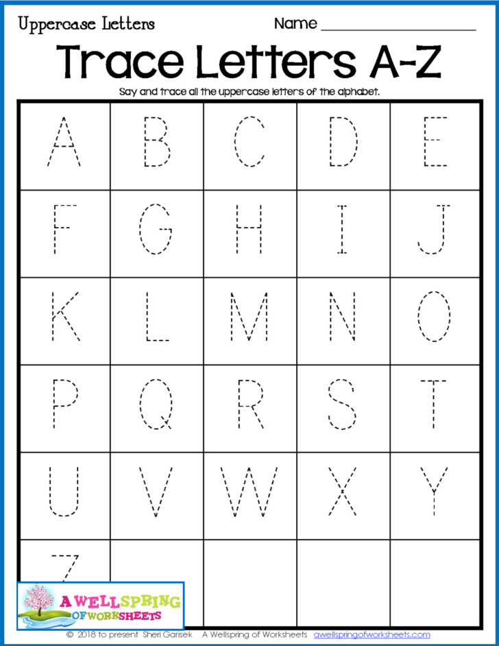 capital letters alphabet tracing worksheets pdf download | Alphabet ...