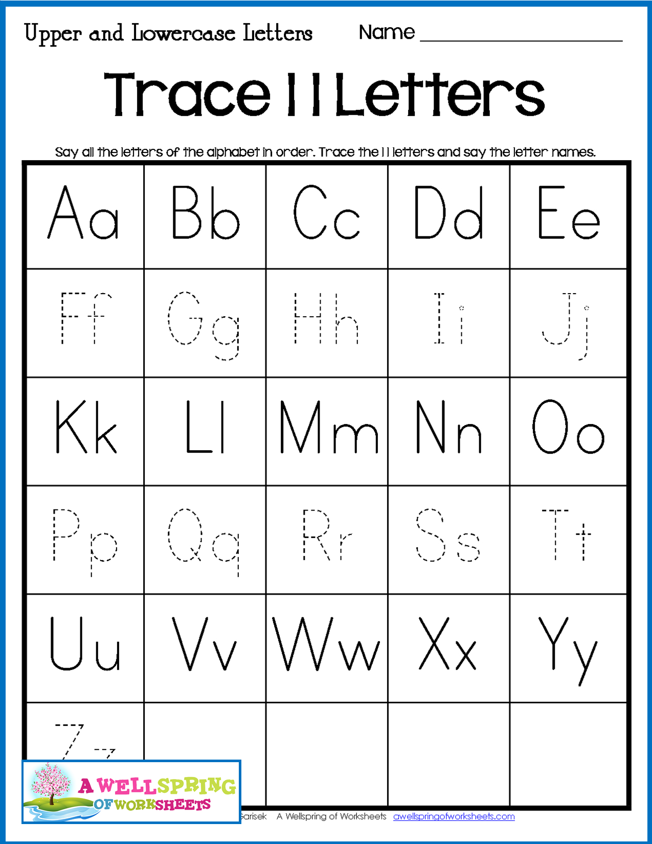 Upper And Lowercase Alphabet Tracing AlphabetWorksheetsFree